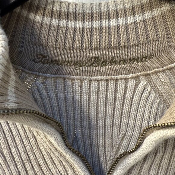 Tommy Bahama Cotton 1/2 Zip Weave Design Sweater Size XL - Picture 3 of 7